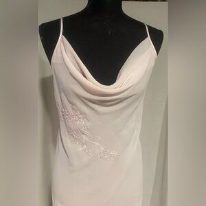 Sheer pink slip dress